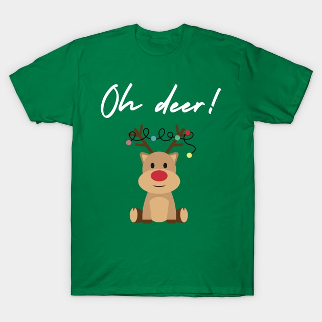 Oh deer, Christmas is near T-Shirt by Seraphine